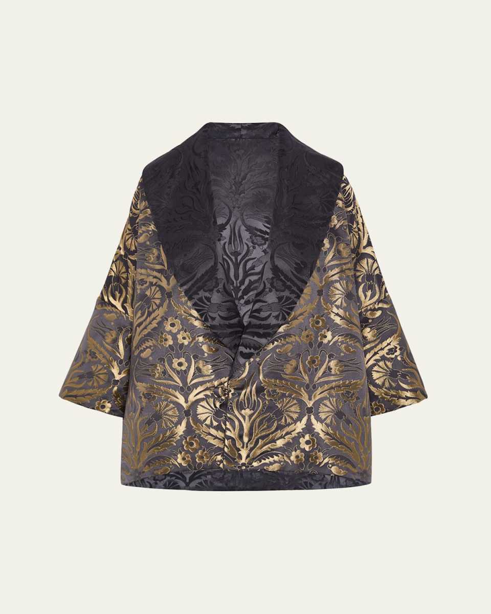 Sloped Shoulder Shawl Collar Jacket (Long Length)